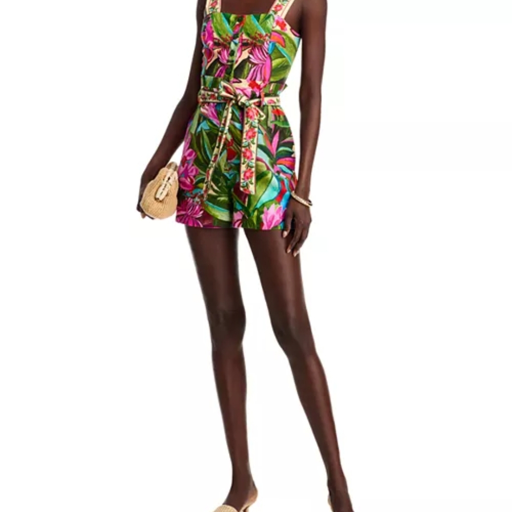 FARM Rio Jardin de Reve Floral Print Romper